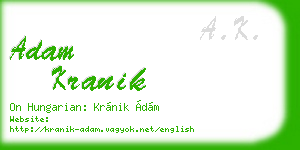 adam kranik business card